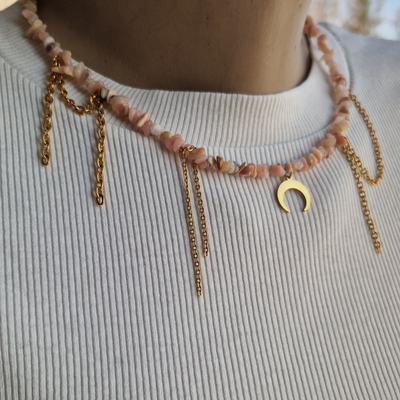 NASZYJNIK Biały Lotos